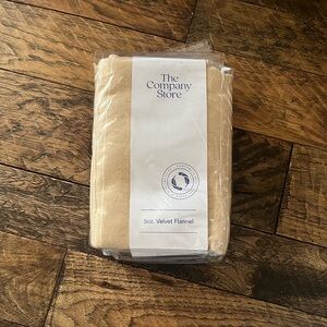 the company store bromley velvet flannel creamy tan/white stripes. (2 cases)